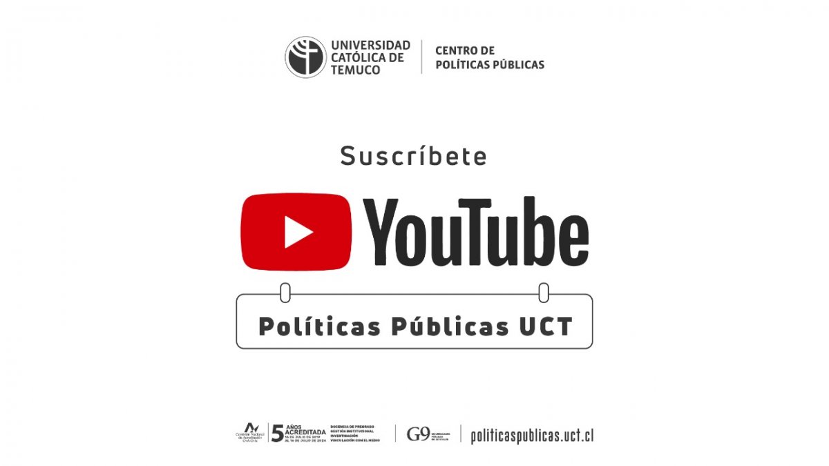 Centro de Políticas Públicas te invita a suscribirte a su canal de Youtube para acceder a nuevos contenidos audiovisuales 